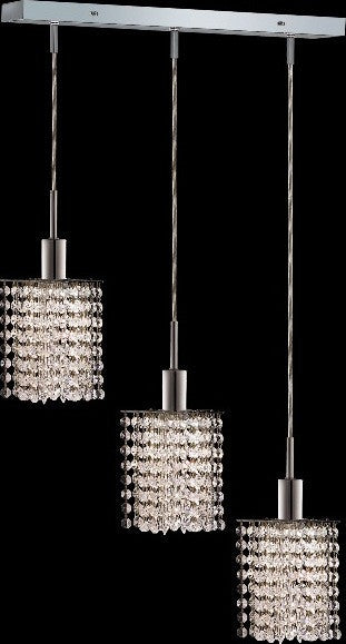 ZC121-1283D-O-P-CL/EC By Regency Lighting Mini Collection 3 Lights Pendant Chrome Finish