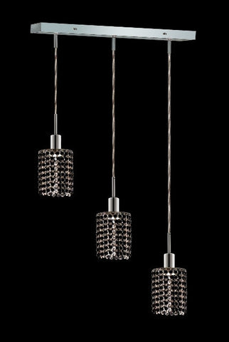 C121-1283D-O-R-JT/RC By Elegant Lighting Mini Collection 3 Lights Pendant Chrome Finish