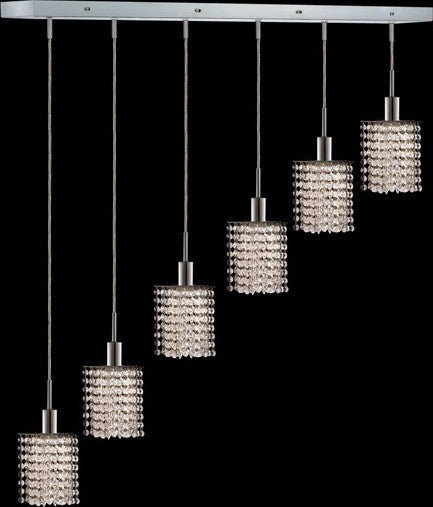 ZC121-1286D-O-P-CL/EC By Regency Lighting Mini Collection 6 Lights Pendant Chrome Finish