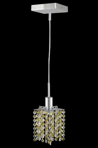 C121-1381D-S-P-BO/RC By Elegant Lighting Mini Collection 1 Light Pendants Chrome Finish