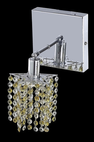 C121-1381W-S-P-LP/RC By Elegant Lighting Mini Collection 1 Light Wall Sconces Chrome Finish