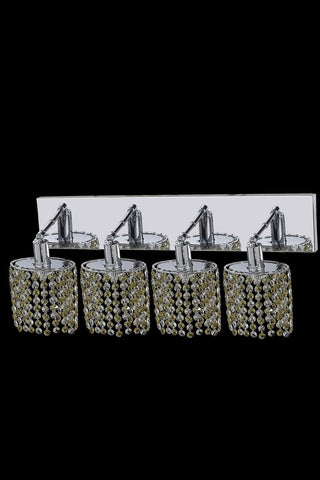 C121-1384W-O-E-RO/RC By Elegant Lighting Mini Collection 4 Light Wall Sconces Chrome Finish