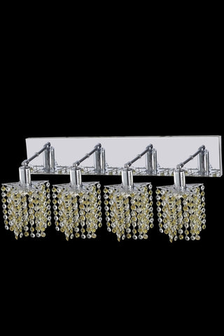 C121-1384W-O-P-RO/RC By Elegant Lighting Mini Collection 4 Light Wall Sconces Chrome Finish