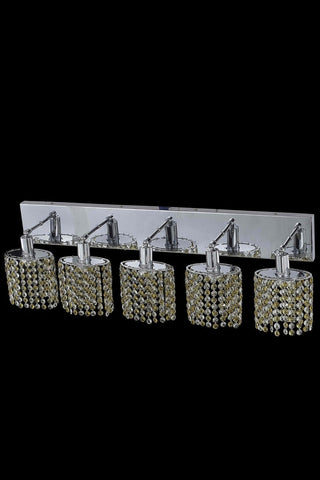 C121-1385W-O-E-RO/RC By Elegant Lighting Mini Collection 5 Light Wall Sconces Chrome Finish