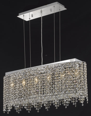 ZC121-1392D32C-CL/EC By Regency Lighting Moda Collection 6 Light Chandeliers Chrome Finish