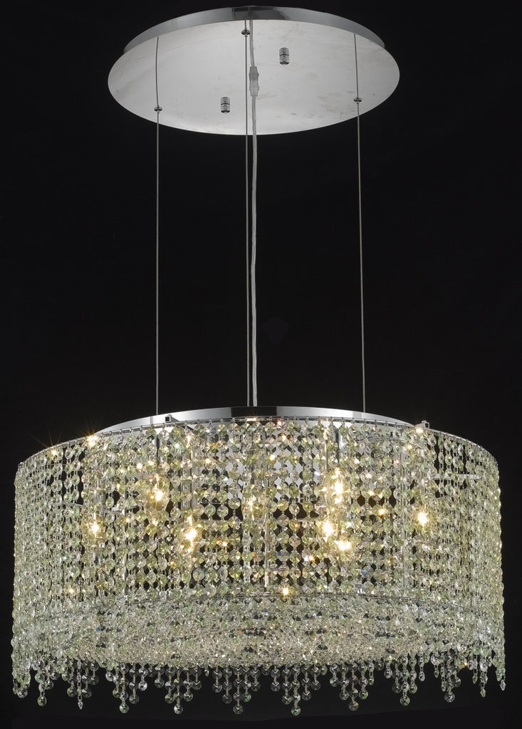 ZC121-1393D26C-CL/EC By Regency Lighting Moda Collection 9 Light Chandeliers Chrome Finish