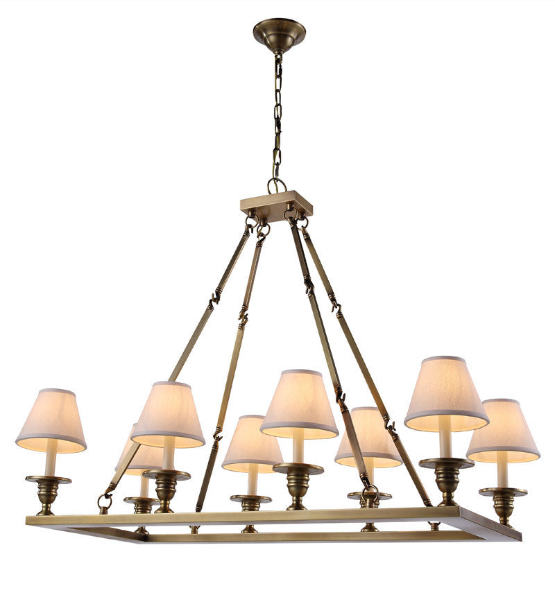C121-1403G38BB By Elegant Lighting - Franklin Collection Burnished Brass Finish 8 Lights Pendant lamp