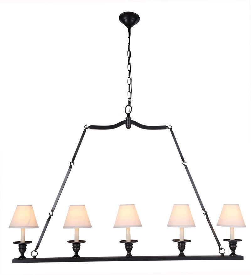 C121-1404G48BZ By Elegant Lighting - Cambria Collection Bronze Finish 5 Lights Pendant lamp