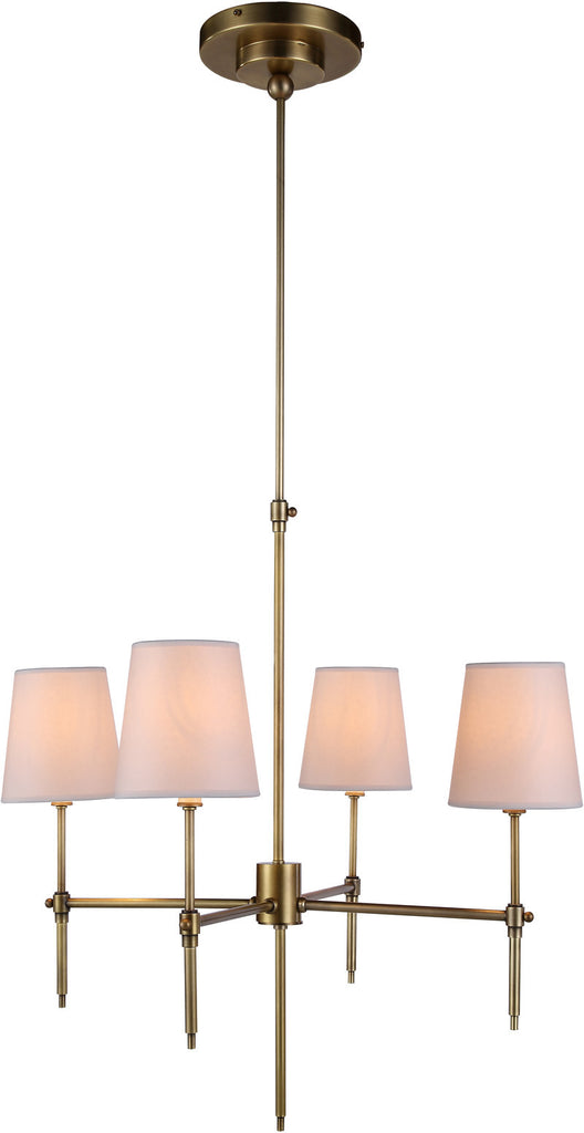 C121-1412D26BB By Elegant Lighting - Baldwin Collection Burnish Brass Finish 4 Lights Pendant lamp