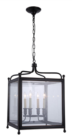 C121-1414D18BZ By Elegant Lighting - Oxford Collection Bronze Finish 4 Lights Pendant lamp