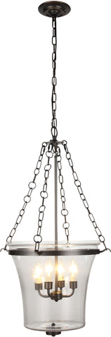 C121-1423F19BZ By Elegant Lighting - Seneca Collection Bronze Finish 4 Lights Flush Mount