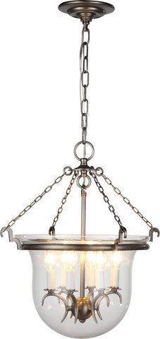 C121-1426F18VN By Elegant Lighting - Seneca Collection Vintage Nickel Finish 6 Lights Flush Mount