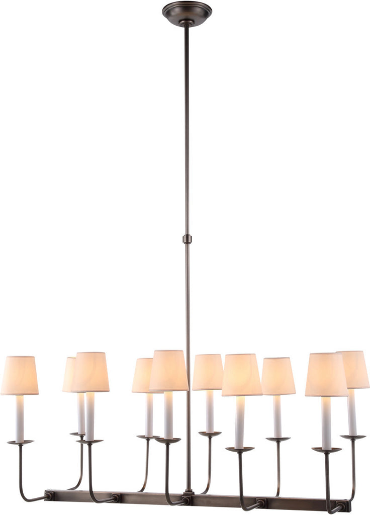 C121-1435D35VN By Elegant Lighting - Penelope Collection Vintage Nickel Finish 10 Lights Pendant Lamp