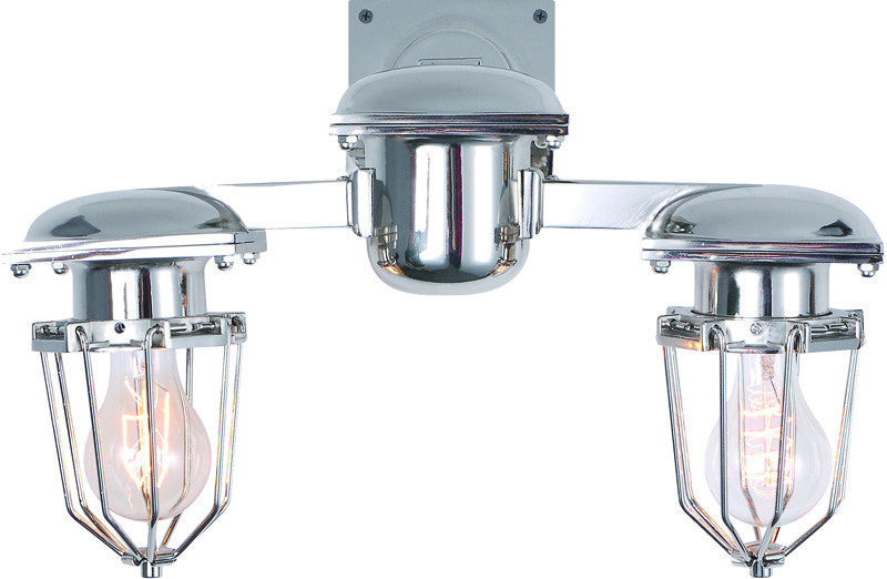 C121-1451W18C By Elegant Lighting - Kingston Collection Chrome Finish 2 Lights Wall Sconce