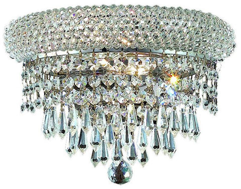 ZC121-V1802W12C/EC By Elegant Lighting - Primo Collection Chrome Finish 2 Lights Wall Sconce