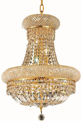 ZC121-1803D16G/EC By Regency Lighting - Primo Collection Gold Finish 8 Lights Dining Room