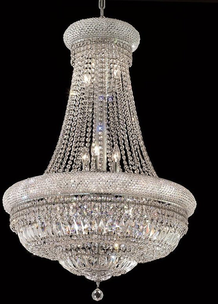 ZC121-1803D28C/EC By Regency Lighting - Primo Collection Chrome Finish 14 Lights Dining Room