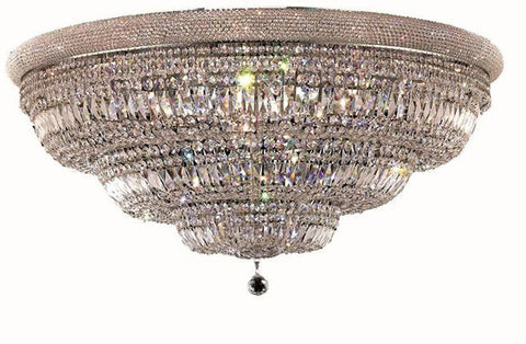 ZC121-1803F48C/EC By Regency Lighting - Primo Collection Chrome Finish 33 Lights Flush Mount