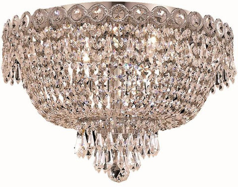 ZC121-V1900F16C/EC By Elegant Lighting - Century Collection Chrome Finish 4 Lights Flush Mount
