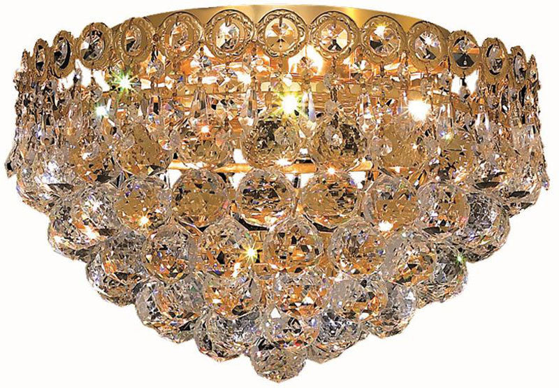 ZC121-1901F14G/EC By Regency Lighting - Century Collection Gold Finish 4 Lights Flush Mount