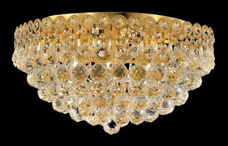 C121-1901F18G By Regency Lighting-Century Collection Gold Finish 4 Lights Flush