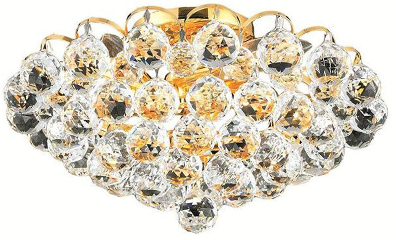 ZC121-2001F14G/EC By Regency Lighting - Godiva Collection Gold Finish 4 Lights Flush Mount