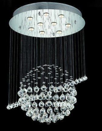 C121-2004D26C By Regency Lighting-Galaxy Collection Chrome Finish 7 Lights Chandelier