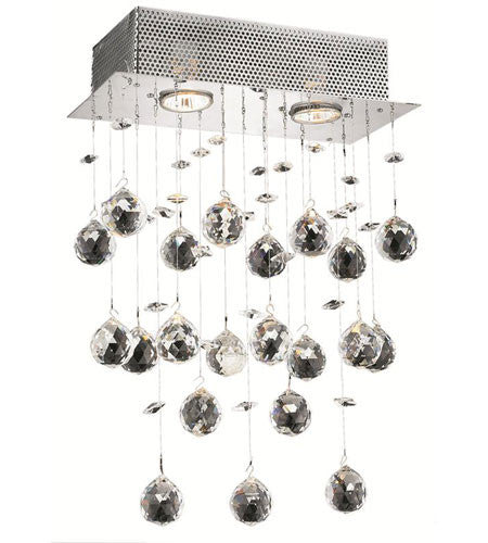 C121-2021W12C(LED)/RC By Elegant Lighting Galaxy Collection 2 Light Wall Sconce Chrome Finish