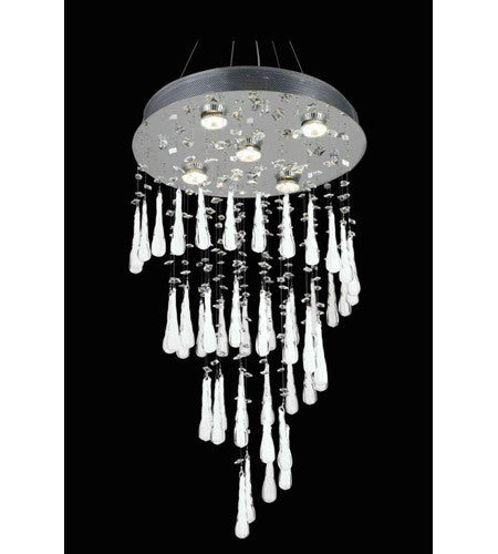 C121-2024D24C-GLW/RC By Elegant Lighting Comet Collection 10 Light Dining Room Chrome Finish