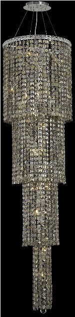 C121-2031G66C-GT/RC By Elegant Lighting Maxim Collection 18 Light Chandeliers Chrome Finish