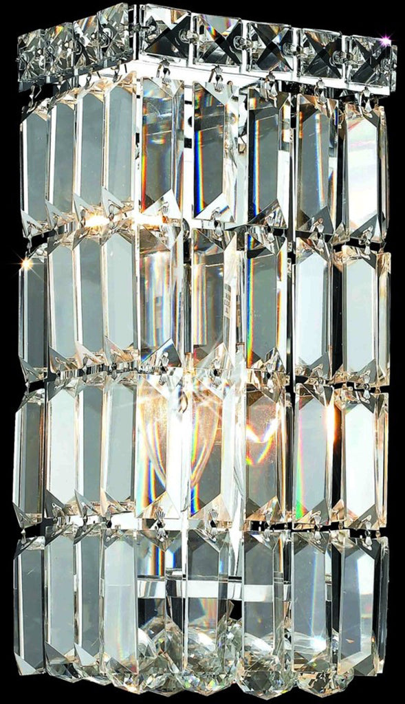 ZC121-V2032W6C/EC By Elegant Lighting - Maxim Collection Chrome Finish 2 Lights Wall Sconce