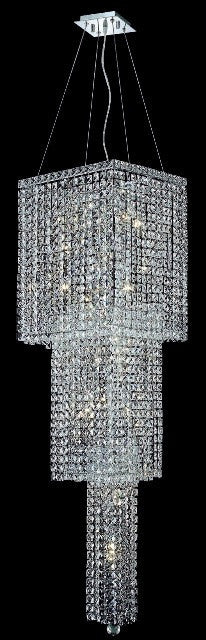 C121-2033G54C/RC By Elegant Lighting Maxim Collection 14 Light Wall Sconces Chrome Finish