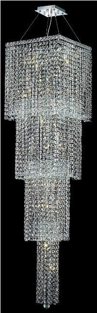 C121-2033G66C/RC By Elegant Lighting Maxim Collection 18 Light Chandeliers Chrome Finish