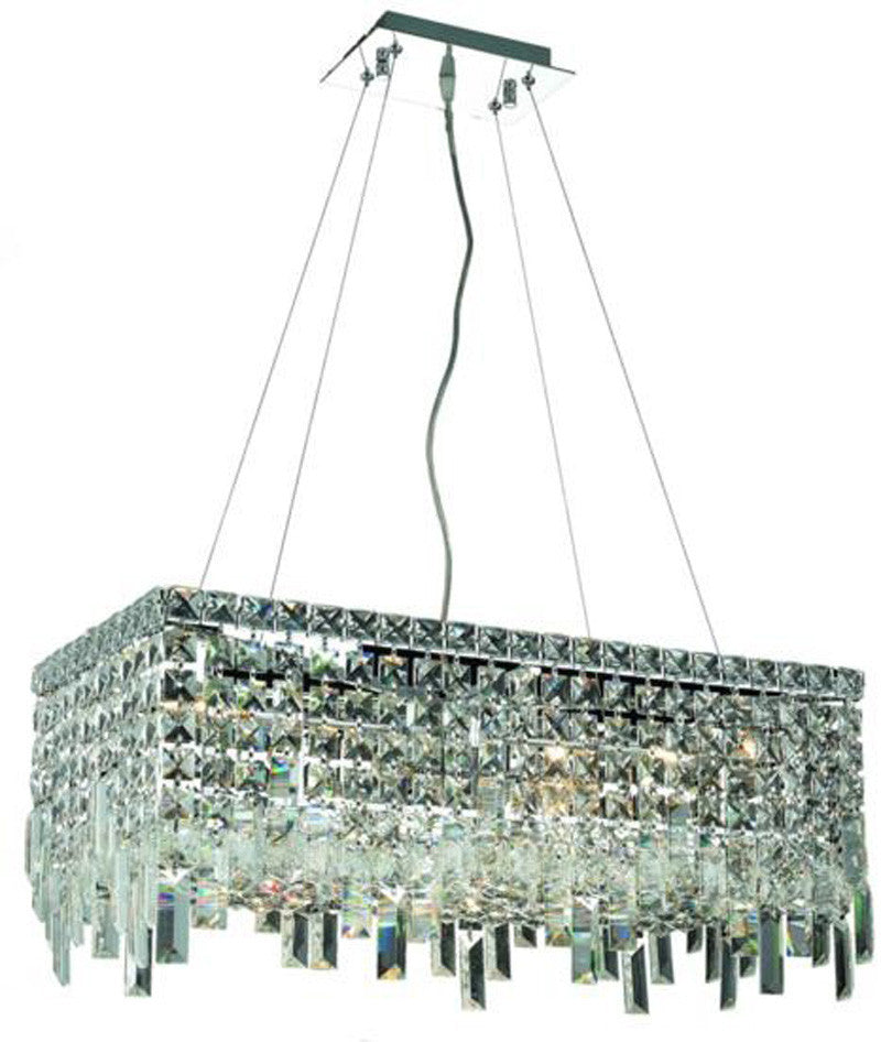 ZC121-V2035D24C/EC By Elegant Lighting - Maxim Collection Chrome Finish 6 Lights Dining Room