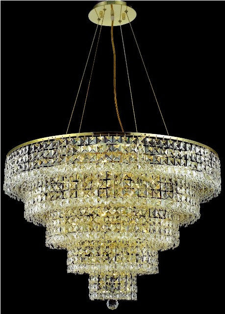 ZC121-2037D30G/EC By Regency Lighting Maxim Collection 17 Light Chandeliers Gold Finish