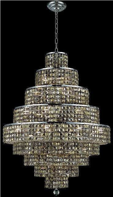 C121-2039D30C-GT/RC By Elegant Lighting Maxim Collection 20 Light Chandeliers Chrome Finish