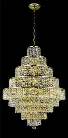 ZC121-2039D30G/EC By Regency Lighting Maxim Collection 20 Light Chandeliers Gold Finish