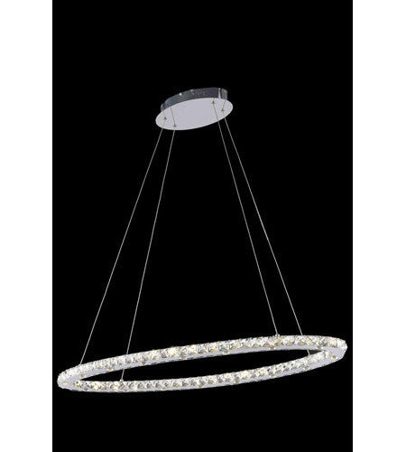 C121-2061D42C/RC By Elegant Lighting Atom Collection 32 Light Dining Room Chrome Finish