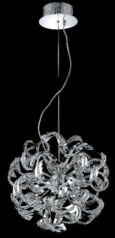 C121-2068D22C/RC By Elegant Lighting Tiffany Collection 13 Light Pendants Chrome Finish