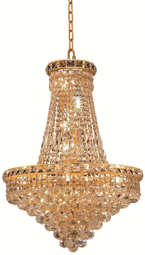 ZC121-2527D22G/EC By Regency Lighting - Tranquil Collection Gold Finish 22 Lights Dining Room