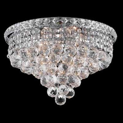 ZC121-2527F8C/EC By Regency Lighting - Tranquil Collection Chrome Finish 2 Lights Flush Mount