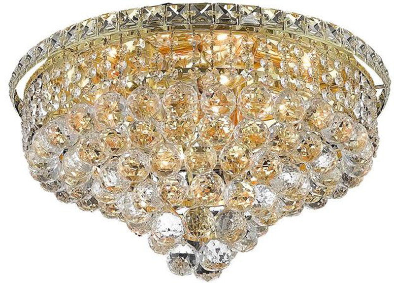 ZC121-2527F18G/EC By Regency Lighting - Tranquil Collection Gold Finish 8 Lights Flush Mount