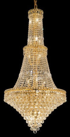 C121-2527G28G By Regency Lighting-Tranquil Collection Gold Finish 34 Lights Chandelier