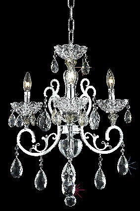 ZC121-2830D19C/EC By Regency Lighting Aria Collection 3 Light Chandeliers Chrome Finish