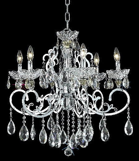 ZC121-2830D26C/EC By Regency Lighting Aria Collection 6 Light Chandeliers Chrome Finish