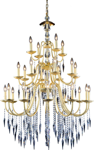 C121-5006D36PG/EC By Elegant Lighting - Gracieux Collection Polished Gold Finish 24 Lights Dining Room