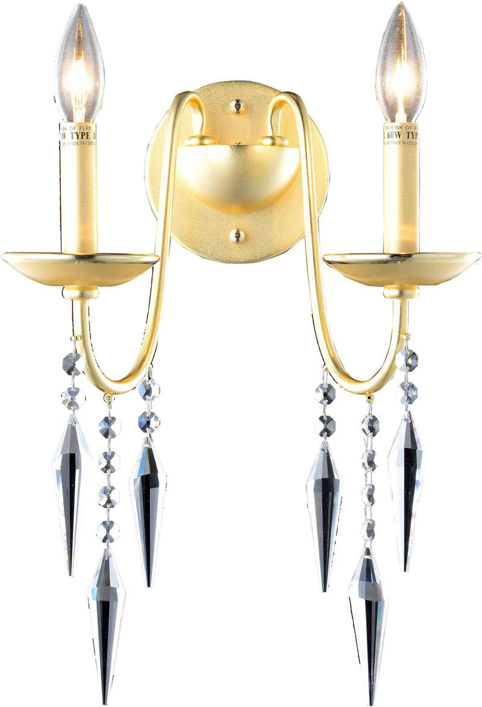 C121-5006W2PG/EC By Elegant Lighting - Gracieux Collection Polished Gold Finish 2 Lights Dining Room