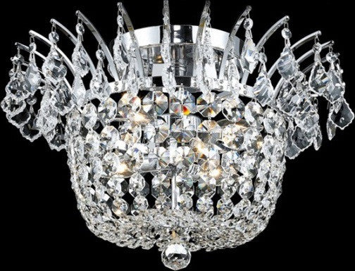 ZC121-5800F19C/EC By Regency Lighting Flora Collection 6 Lights Flush Mount Chrome Finish