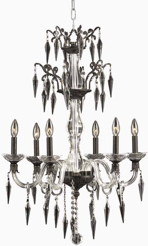 C121-5806D24DB/EC By Elegant Lighting - Grande Collection Dark Bronze Finish 6 Lights Dining Room