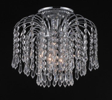 C121-6801F12C By Regency Lighting-Falls Collection Chrome Finish 3 Lights Chandelier